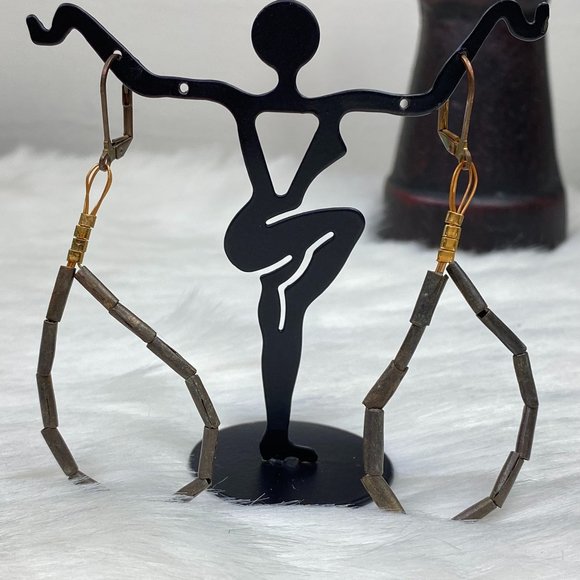 Jewelry - Wood Bead Hoop Pierced Earrings